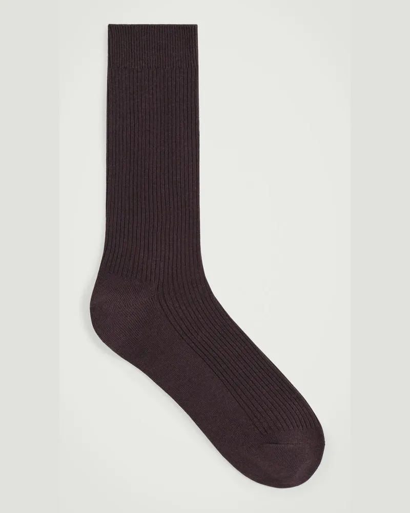 COS Gerippte Socken Blau