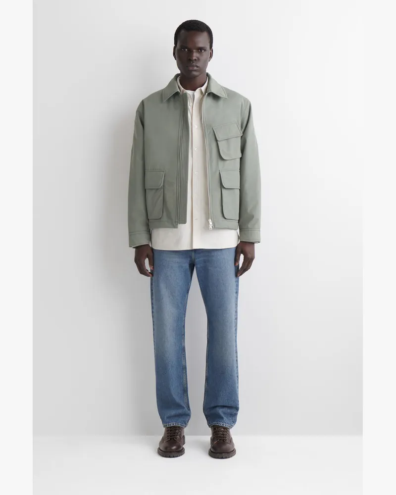 COS Gefütterte Harrington-Jacke Aus Nylon Grau