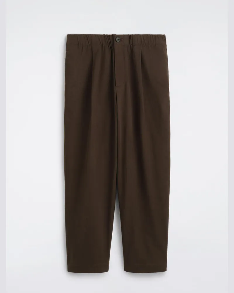 COS Lockere Hose Mit Barrel-Bein Und Falten Braun