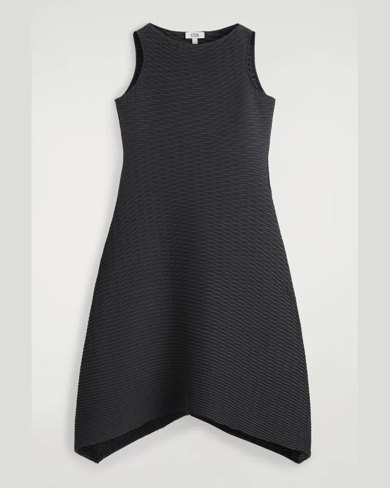 COS Voluminöses Midikleid Mit Falten Grau