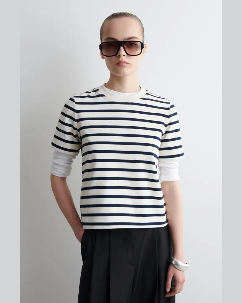 COS Schlichtes T-Shirt Mit Normaler Passform Blau