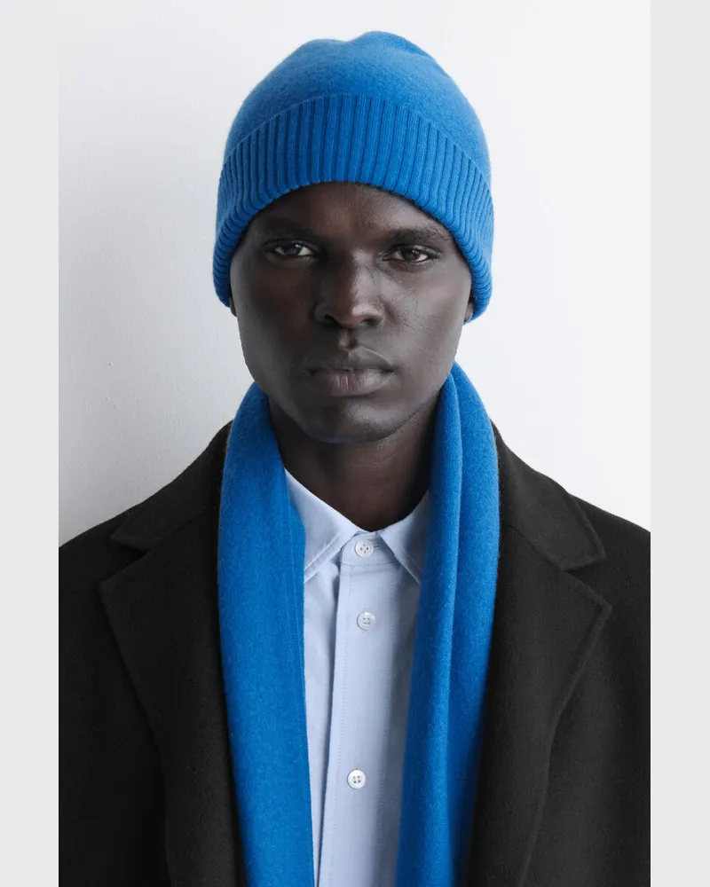 COS Beanie Aus Gekochter Wolle Blau