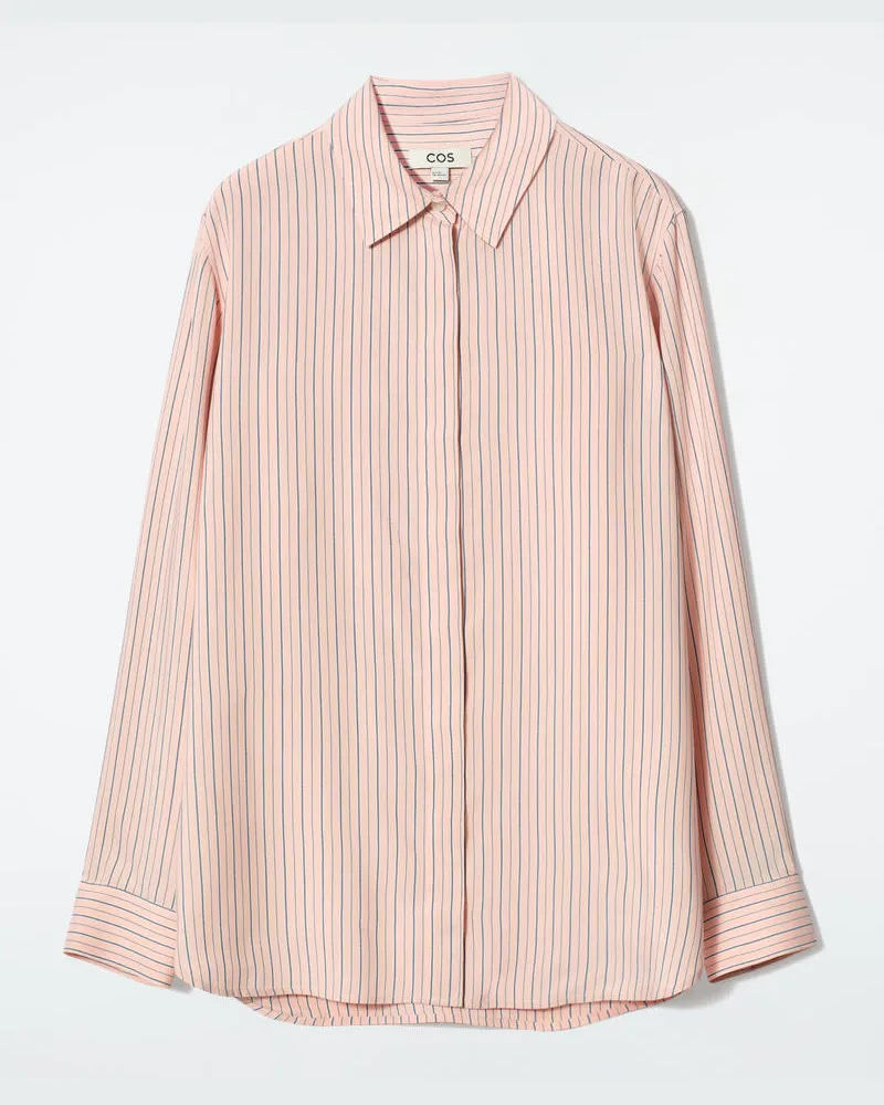 COS Lockeres Hemd Mit Streifen Rosa