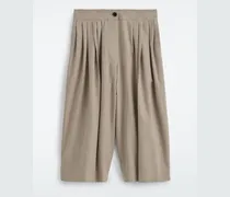 Culottes Aus Woll-Mix Mit Falten