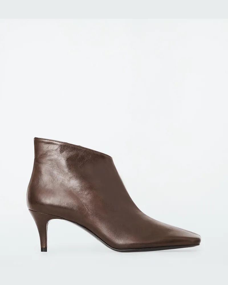 COS Ankle Boots Mit Karreeförmiger Zehenpartie Braun