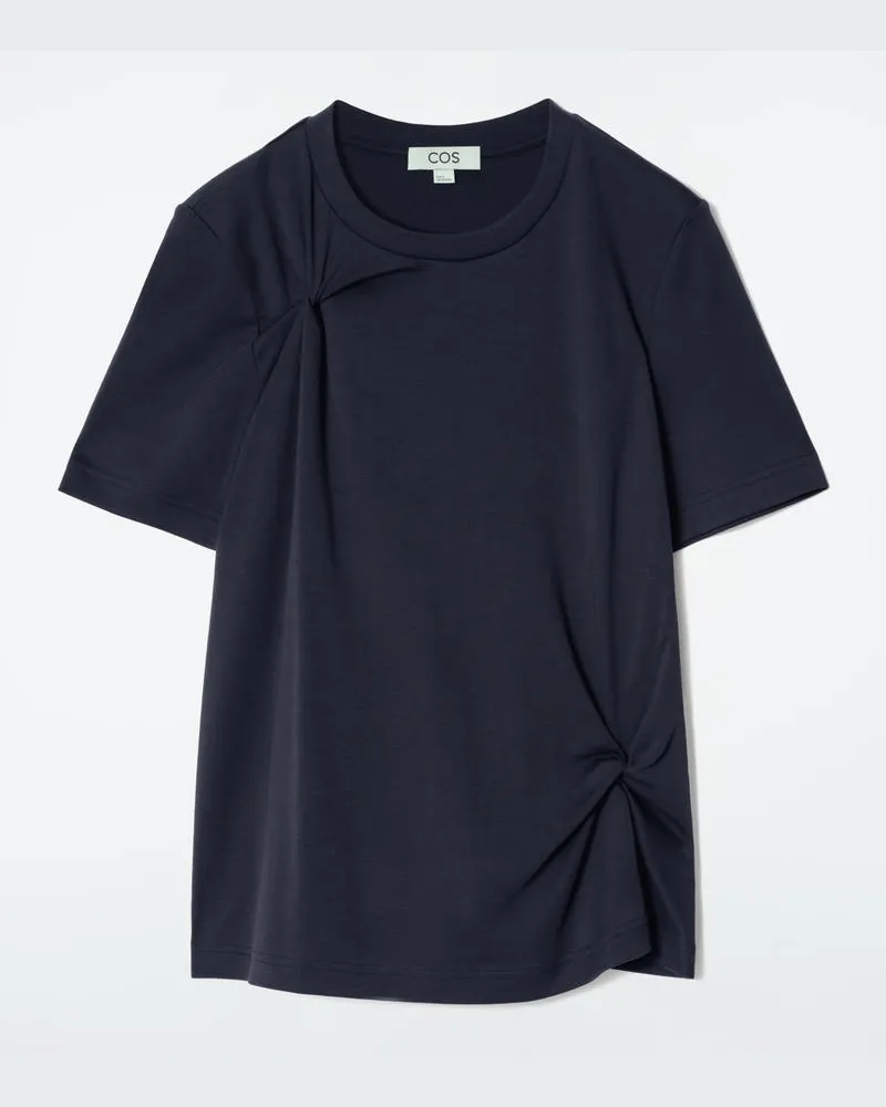 COS T-Shirt Mit Knotendetails Blau