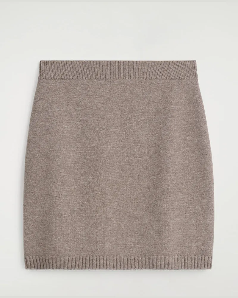 COS Minirock Aus Merinowolle Beige