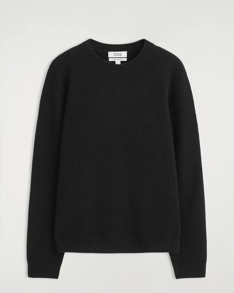 COS Kaschmirpullover Mit Rundhalsausschnitt Schwarz