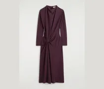 Drapiertes Midikleid Mit Twist-Detail