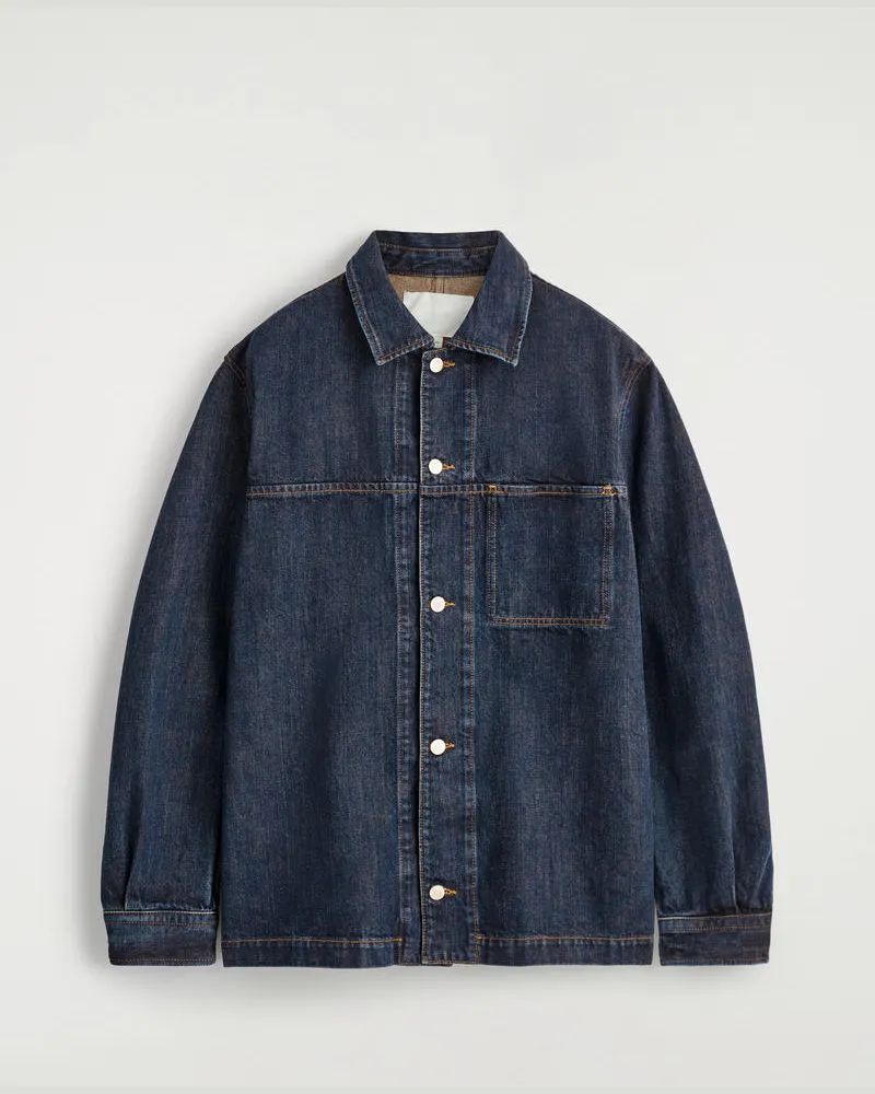 COS Hemdjacke Aus Denim Blau