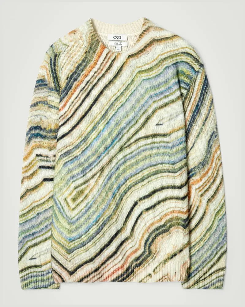 COS Bedruckter Pullover Aus Alpaka-Mix Mehrfarbig
