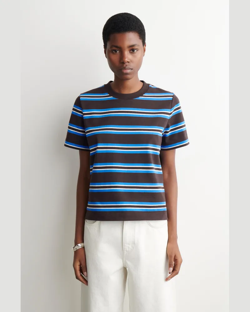 COS Schlichtes T-Shirt Braun