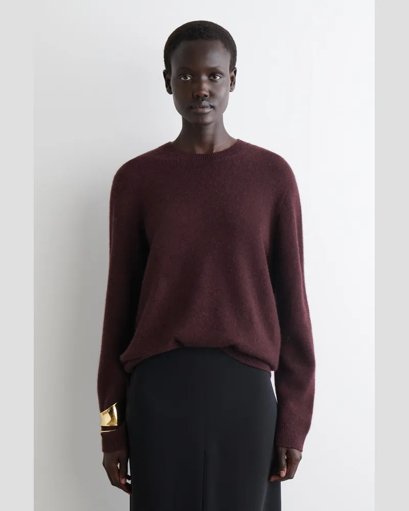COS Kaschmirpullover Mit Rundhalsausschnitt Rot