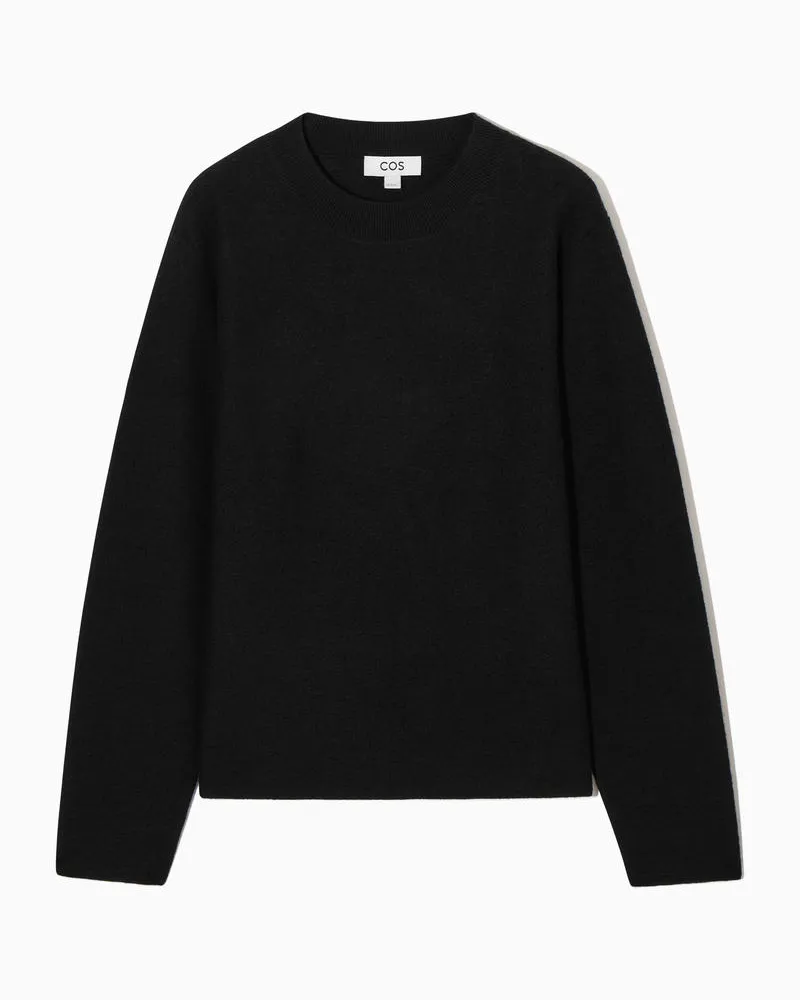 COS Pullover Aus Gekochter Merinowolle Schwarz
