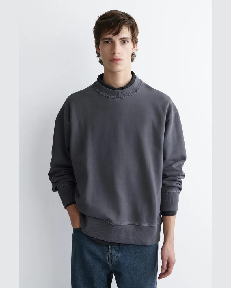 COS Lockeres Sweatshirt Aus Vorgewaschener Baumwolle Blau