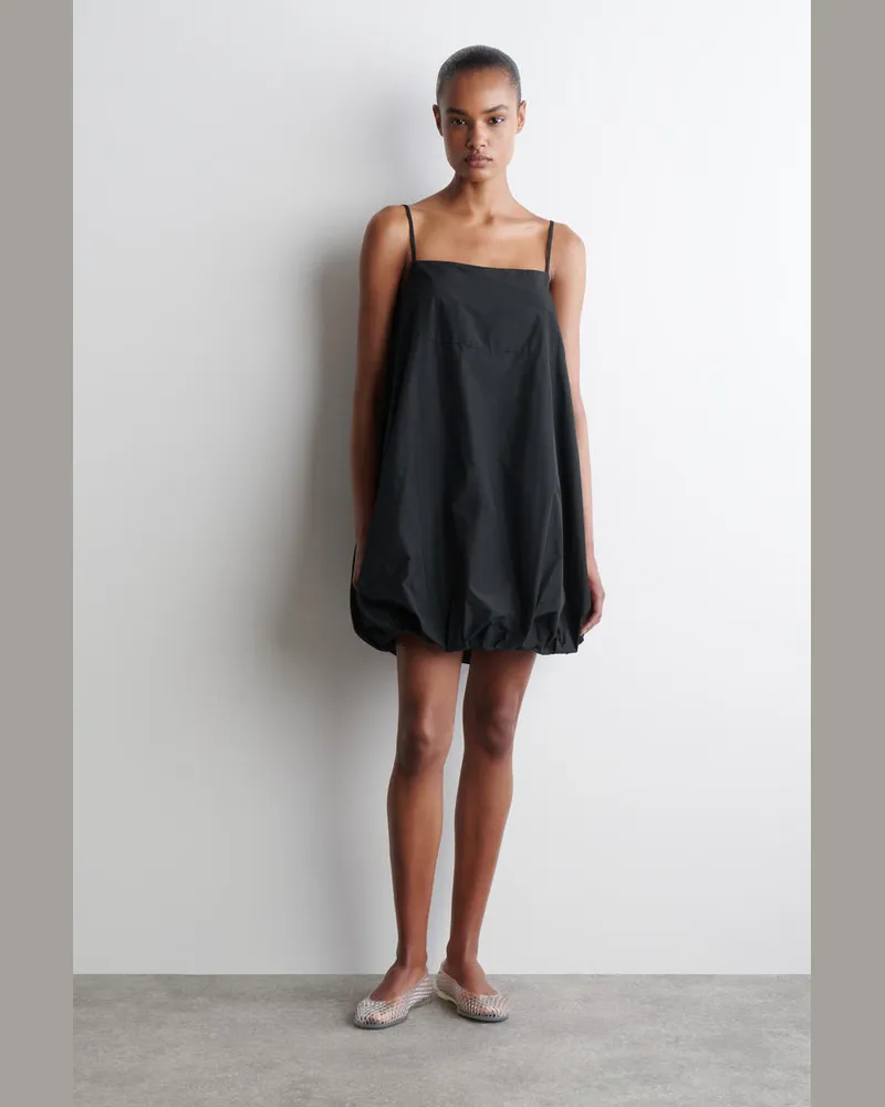 COS Minikleid Mit Bubble-Saum Schwarz