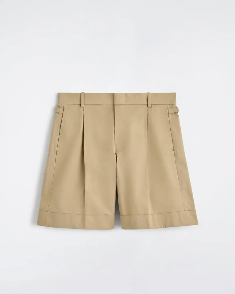 COS Cotton-Twill Chino Shorts Beige