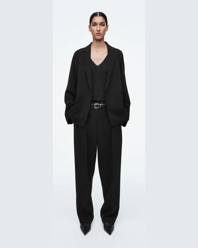 COS Fliessende, Elegante Hose Mit Geradem Bein Schwarz