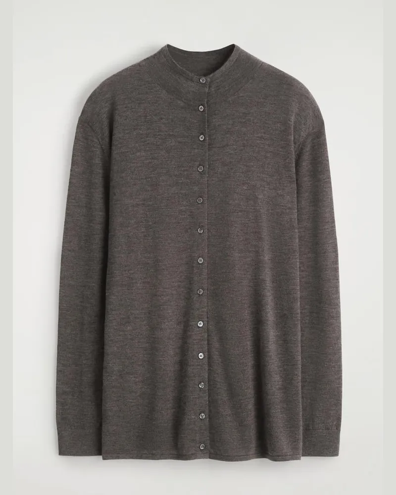 COS Strickjacke Aus Feinem Kaschmir Grau