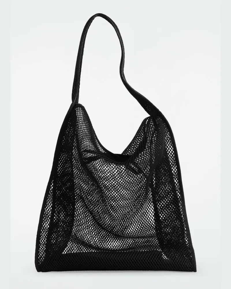 COS Tote Bag - Mesh Schwarz