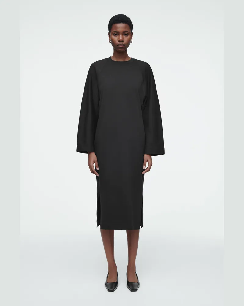 COS Column Dress Aus Jersey In Midilänge Schwarz