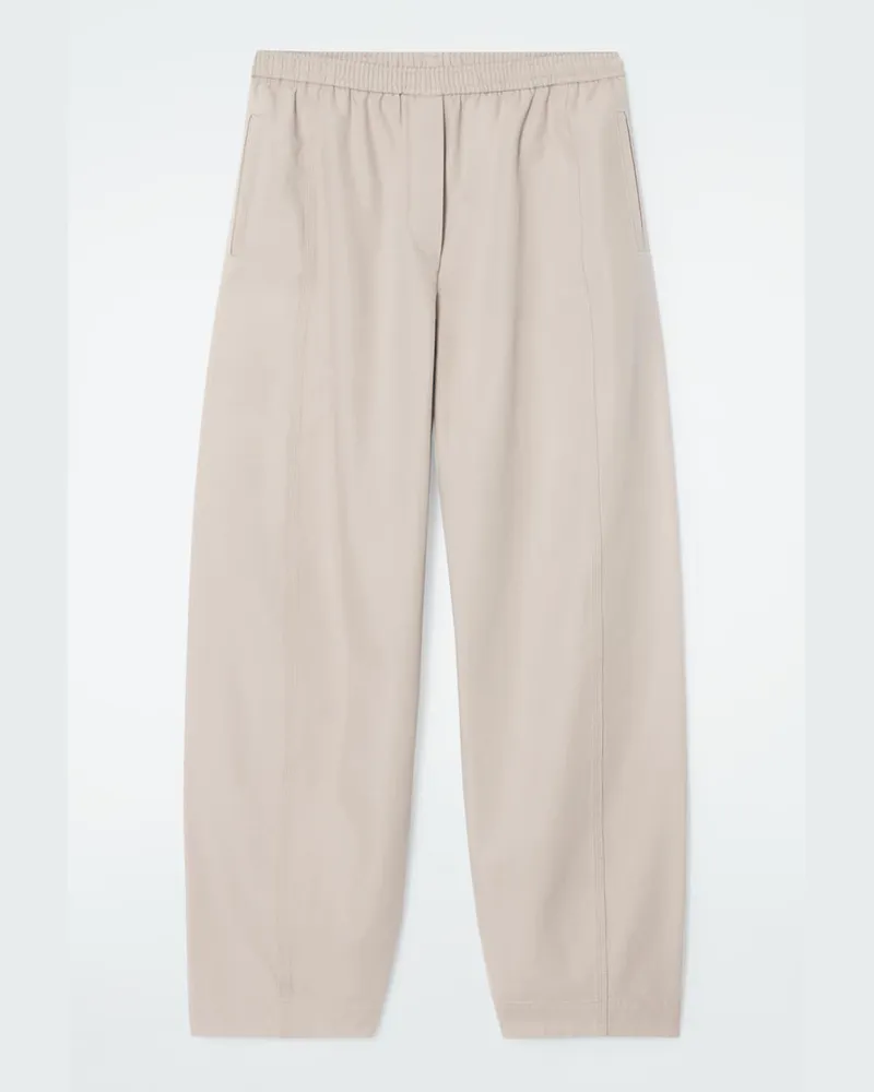 COS Baumwollhose Mit Barrel-Bein Beige