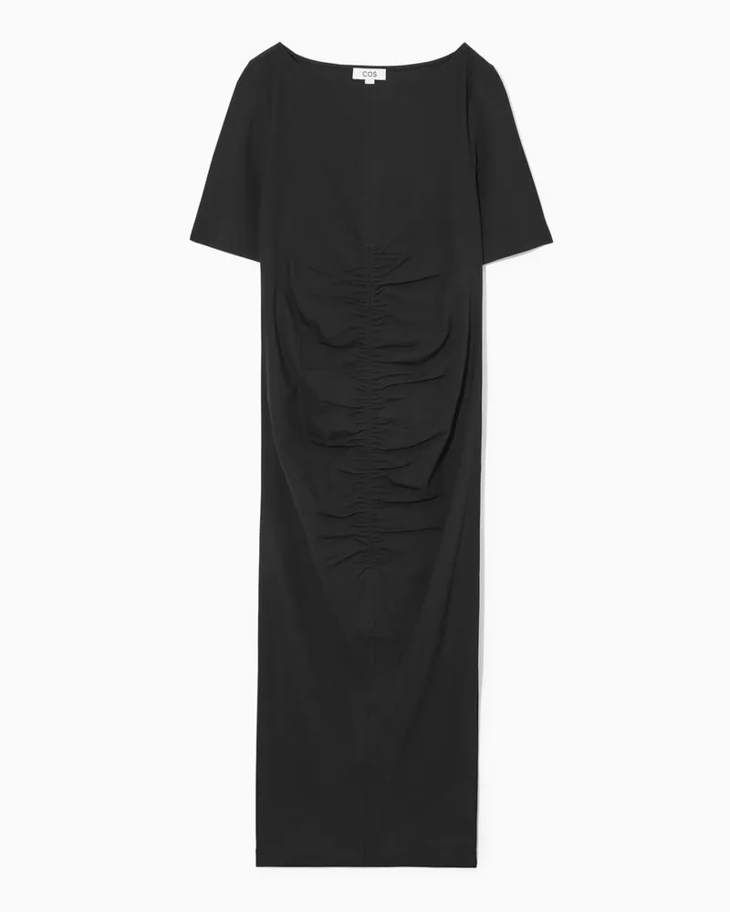 COS Hemdkleid Mit Raffung Schwarz