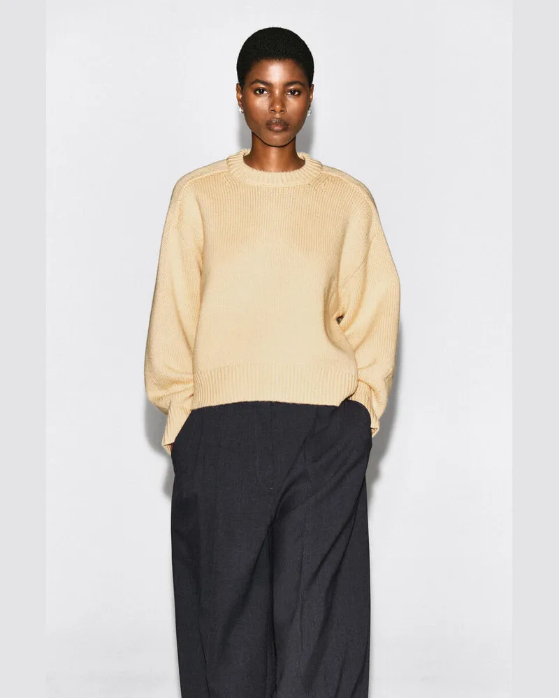 COS Wollpullover Mit Rundhalsausschnitt Gelb