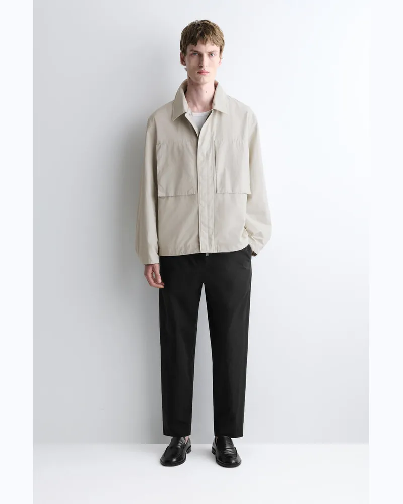 COS Schmal Zulaufende Baumwollhose Schwarz