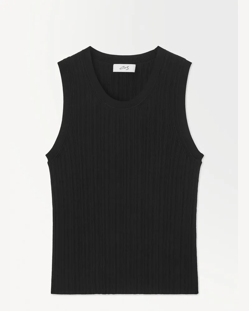 COS Das Tanktop Aus Rippstrick Schwarz