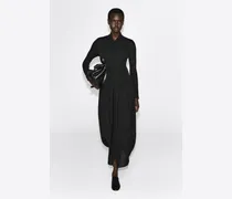 Wickelkleid Mit Kontrasteinsatz