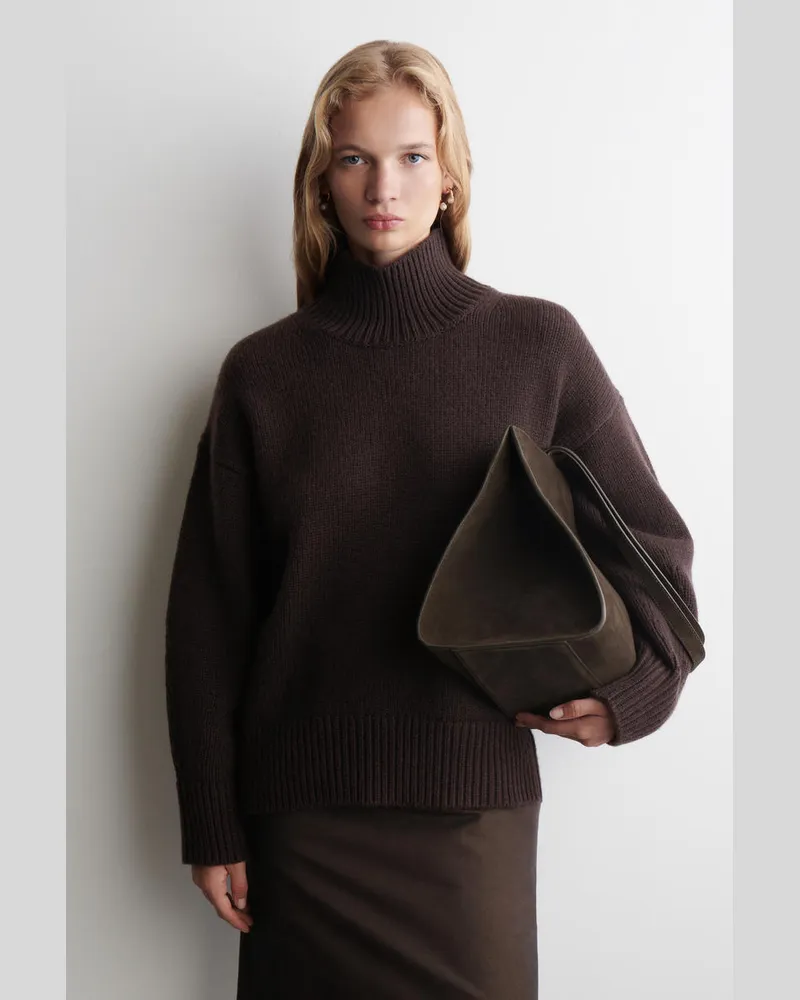 COS Wollpullover Mit Rollkragen Braun