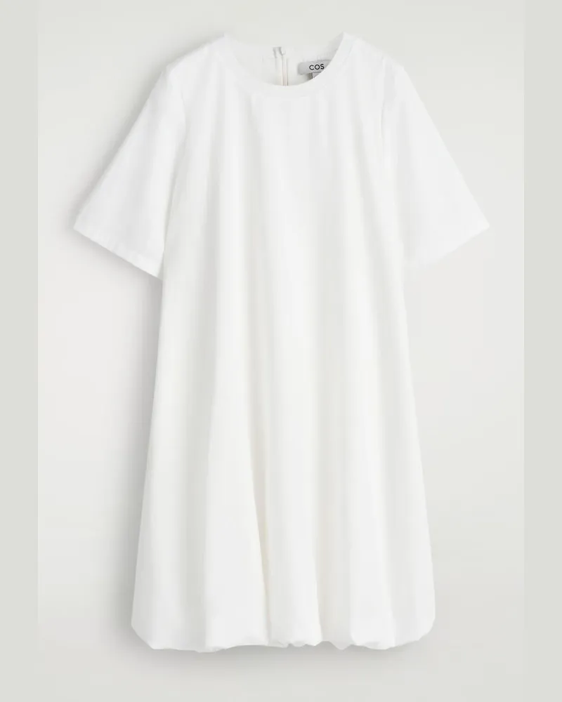 COS Minikleid Mit Bubble-Saum Weiß
