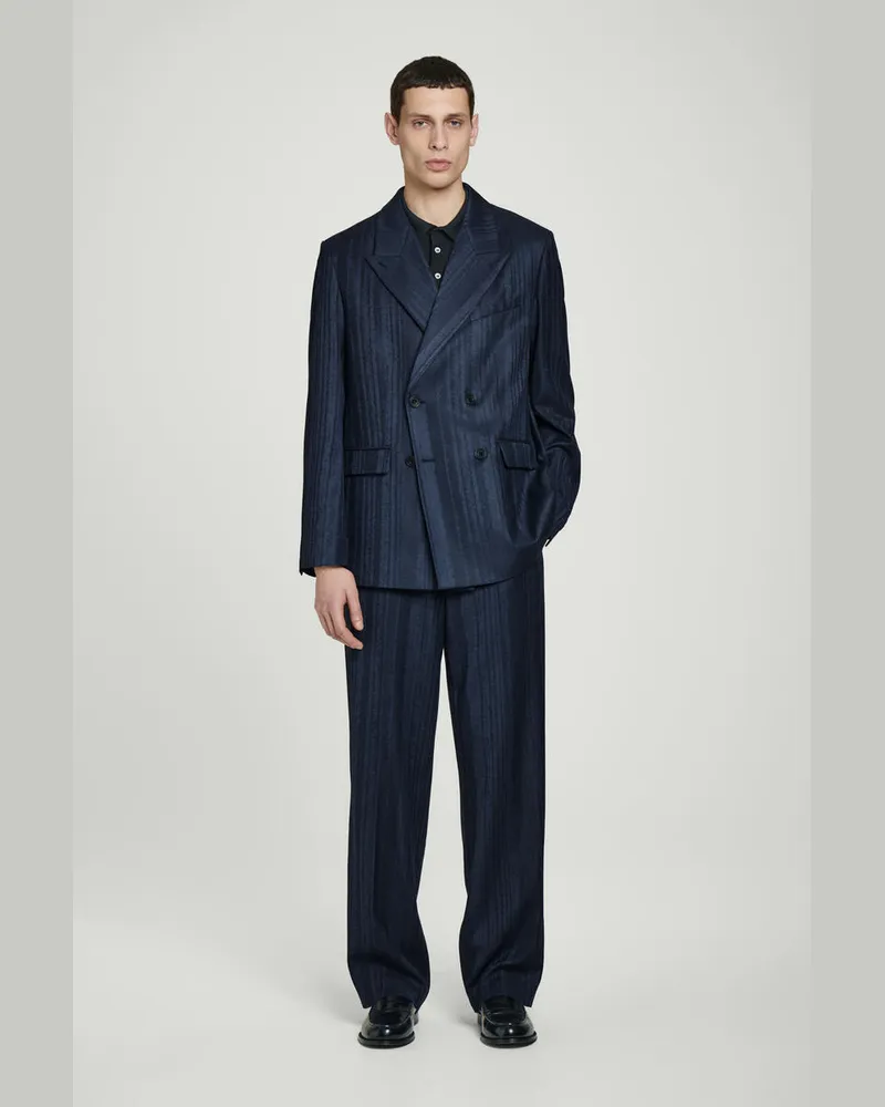 COS Hose Mit Geradem Bein Aus Jacquard Blau