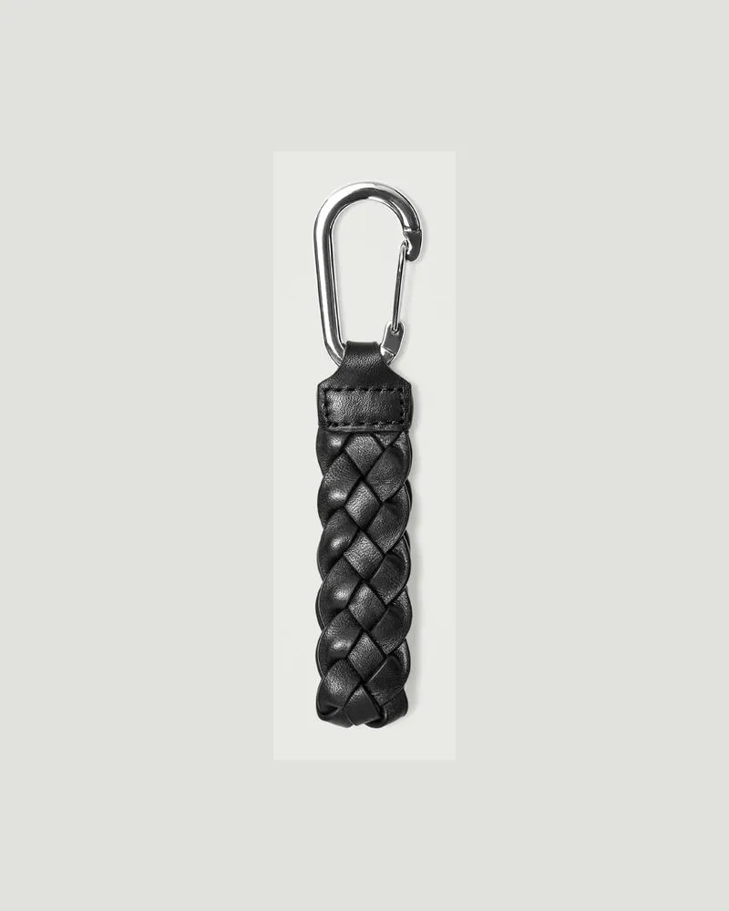 COS Schlüsselanhänger Aus Geflochtenem Leder Schwarz