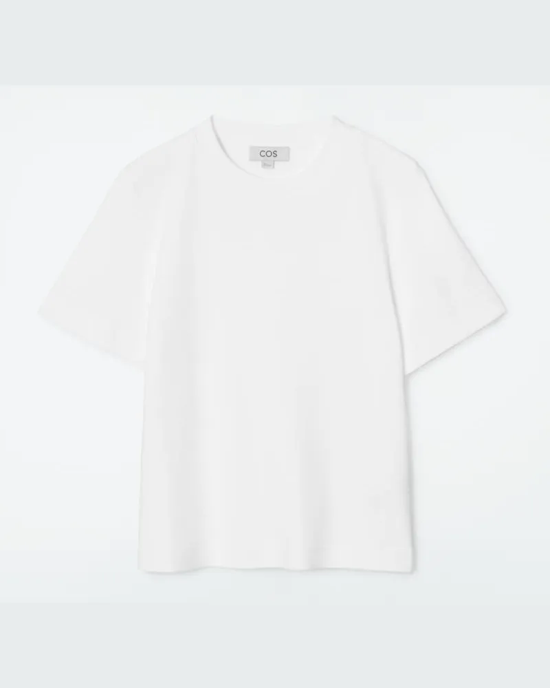COS Schmal Geschnittenes T-Shirt Weiß