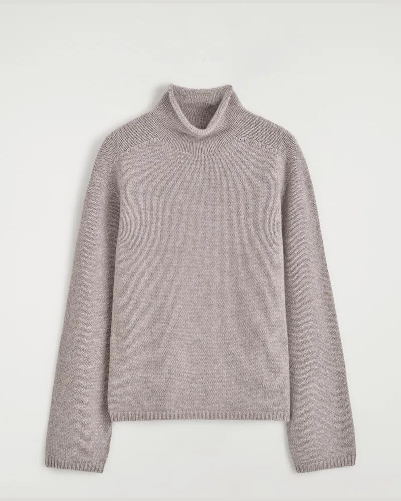 COS Kaschmirpullover Mit Trichterkragen Grau
