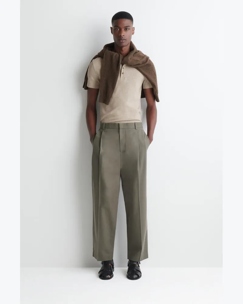 COS Lockere, Schmal Zulaufende Hose Mit Falten Grün