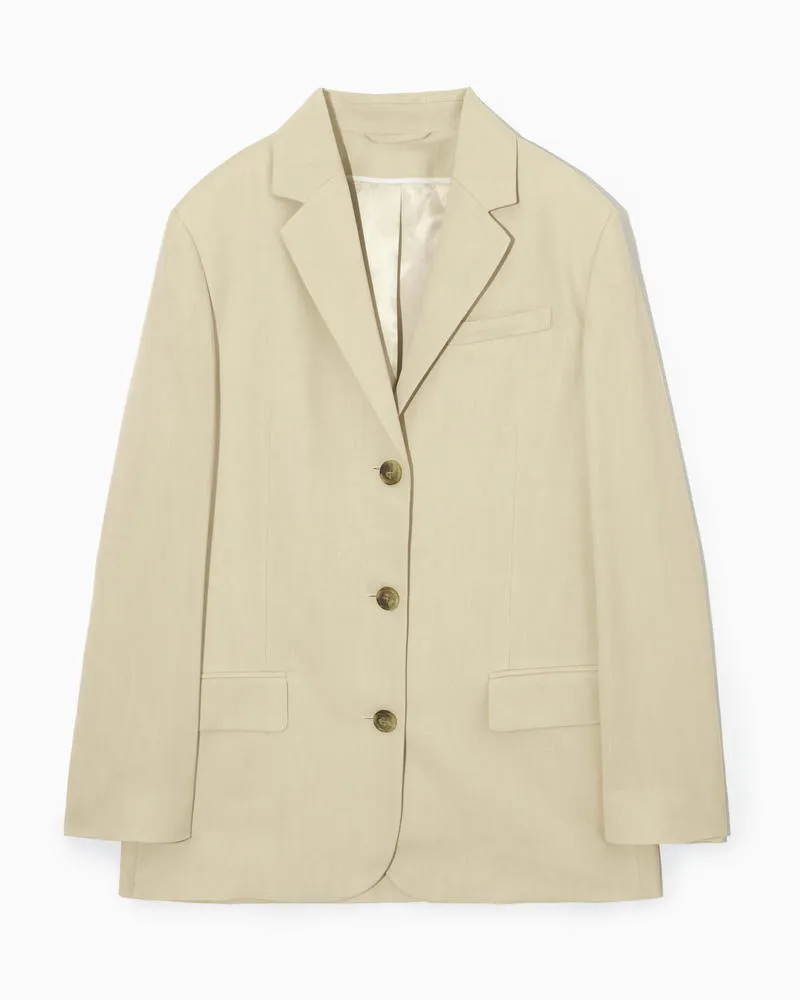 COS Lockerer Blazer Aus Leinen-Mix Beige