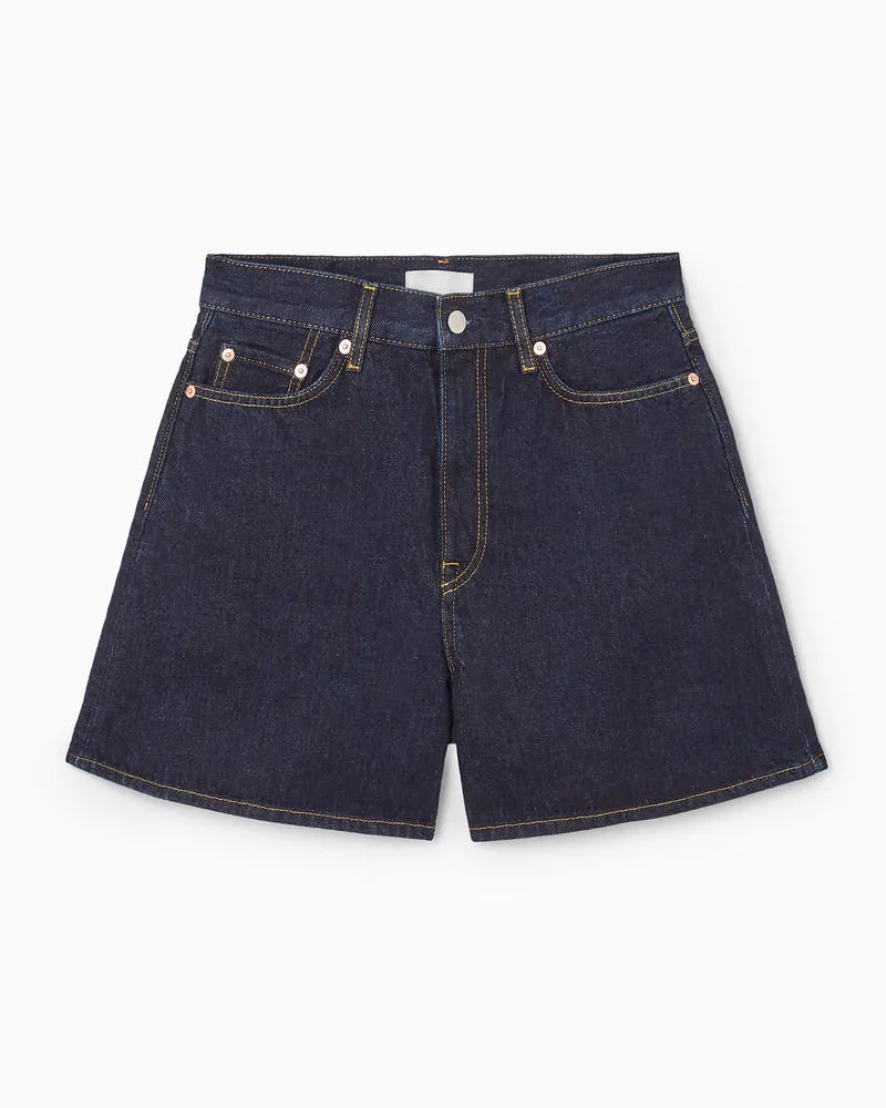 COS Jeansshorts Mit Hohem Bund Blau