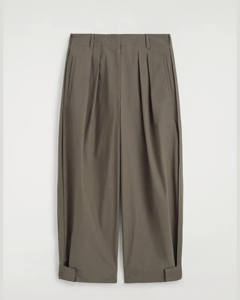 COS Schmal Zulaufende Utility-Hose Aus Baumwolle Braun