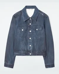 COS Sprühgefärbte Jeansjacke Dunkelblau