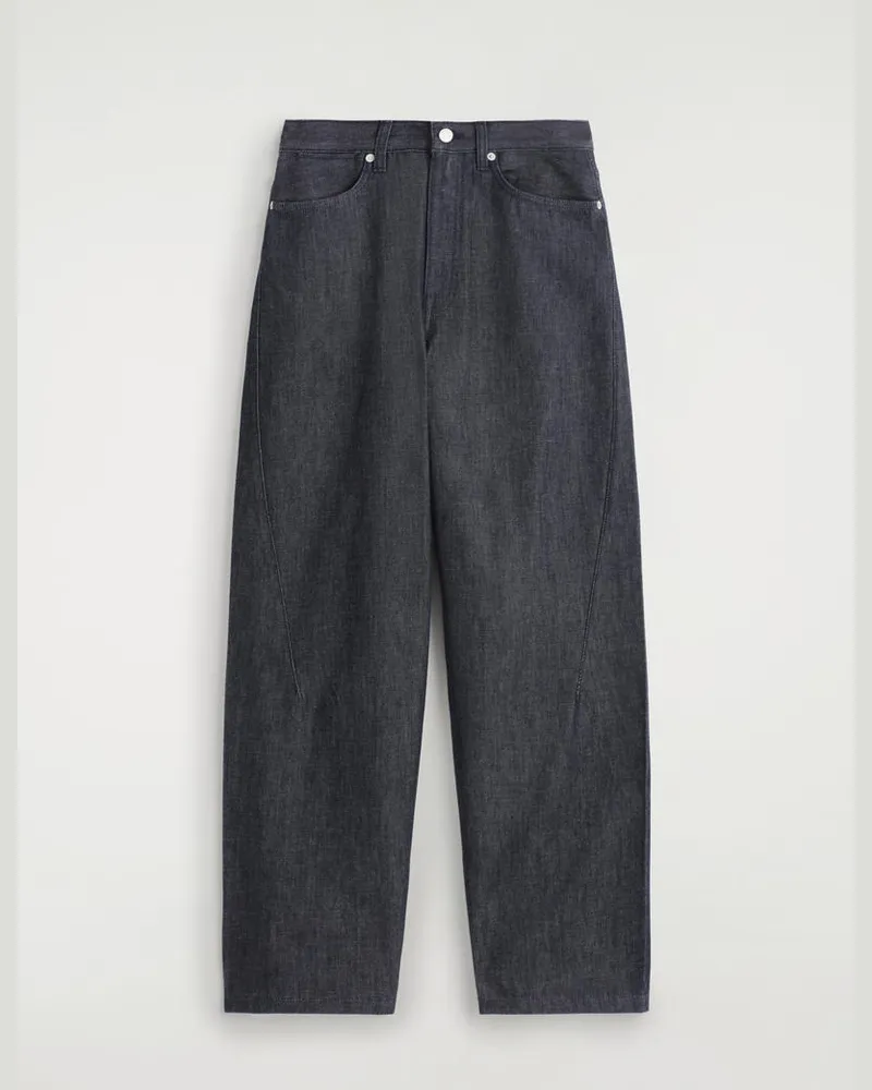 COS Hose Aus Denim Mit Barrel-Bein Blau