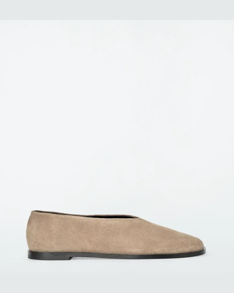 COS Ballerinas Aus Veloursleder Beige