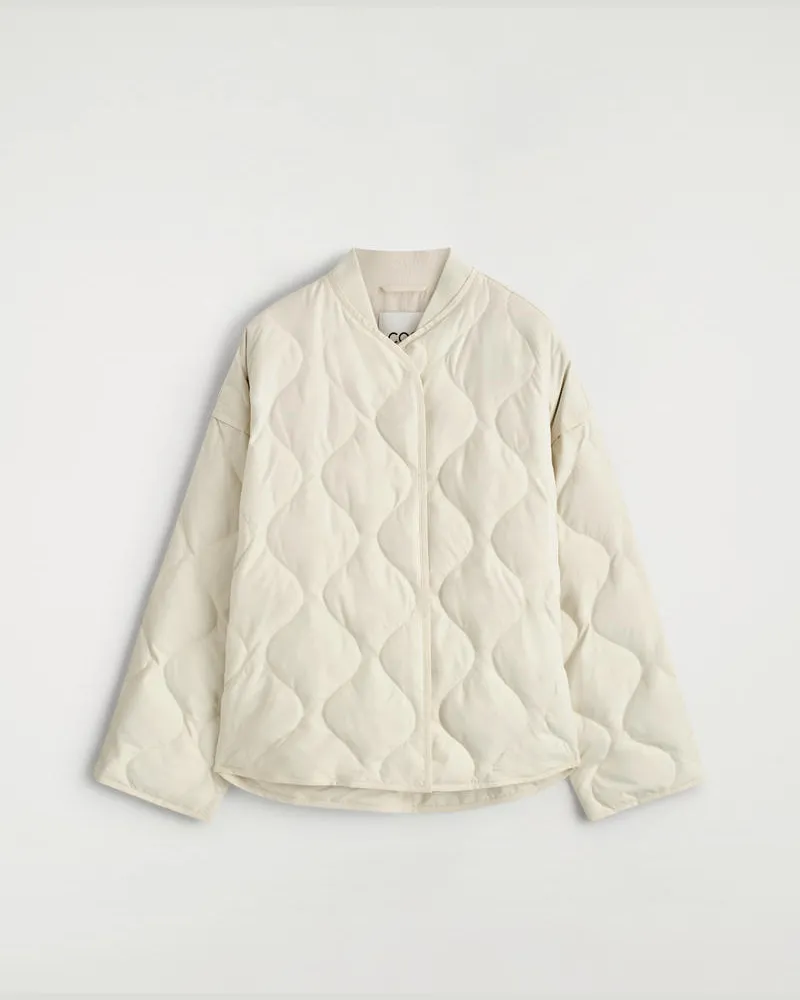 COS Oversized-Steppjacke Weiß
