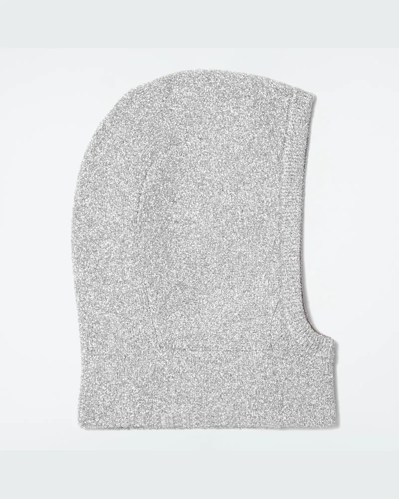COS Glitzernde Balaclava Aus Wolle Silberfarben