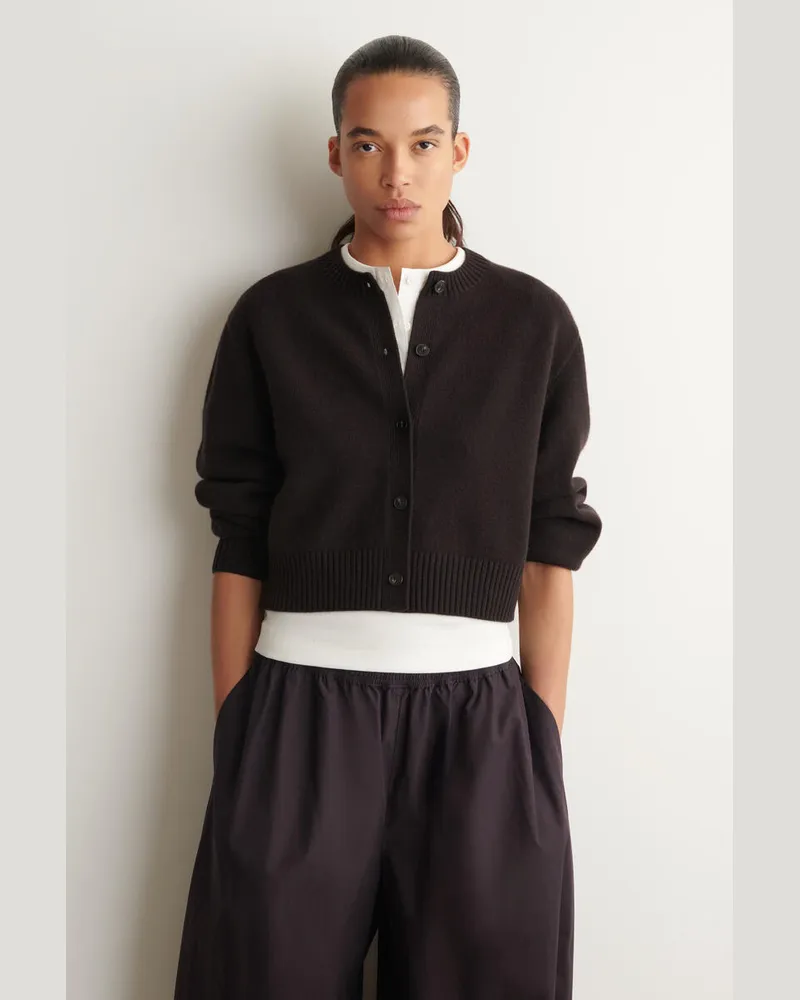 COS Strickjacke Aus Merinowolle Braun