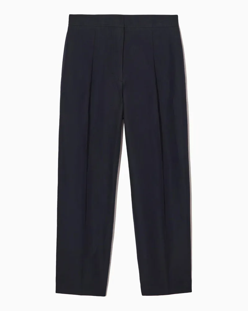 COS Schmal Zulaufende Chinohose Aus Leinen-Mix Blau