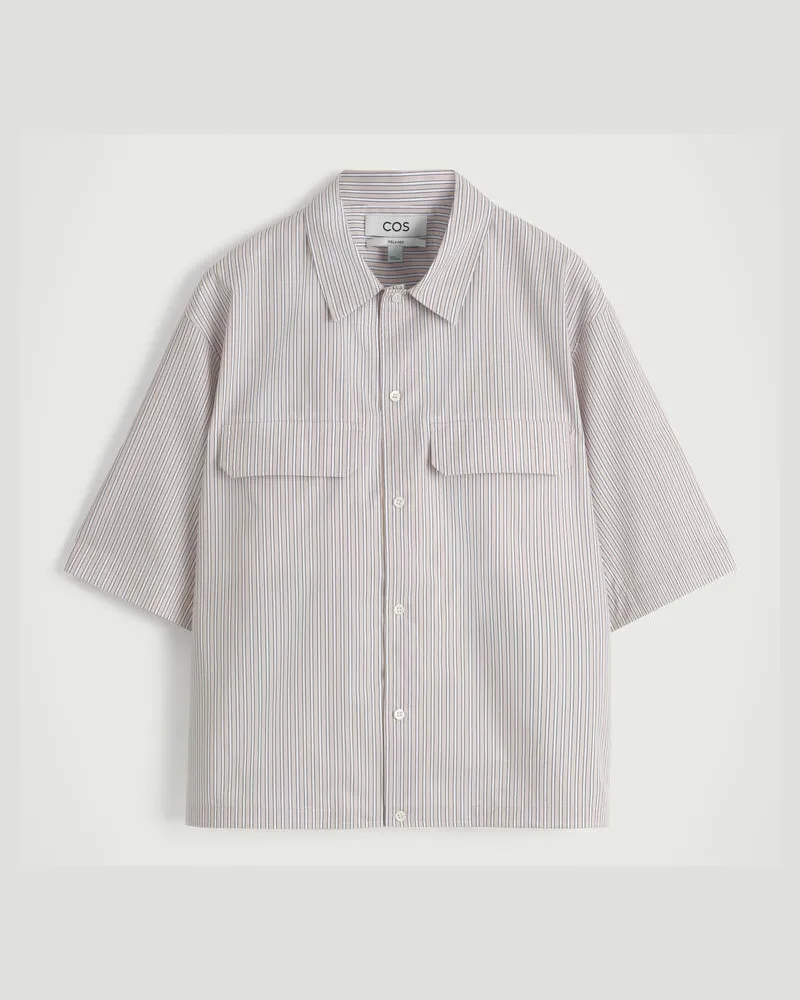 COS Lockeres Utility-Hemd Mit Pattentaschen Rosa