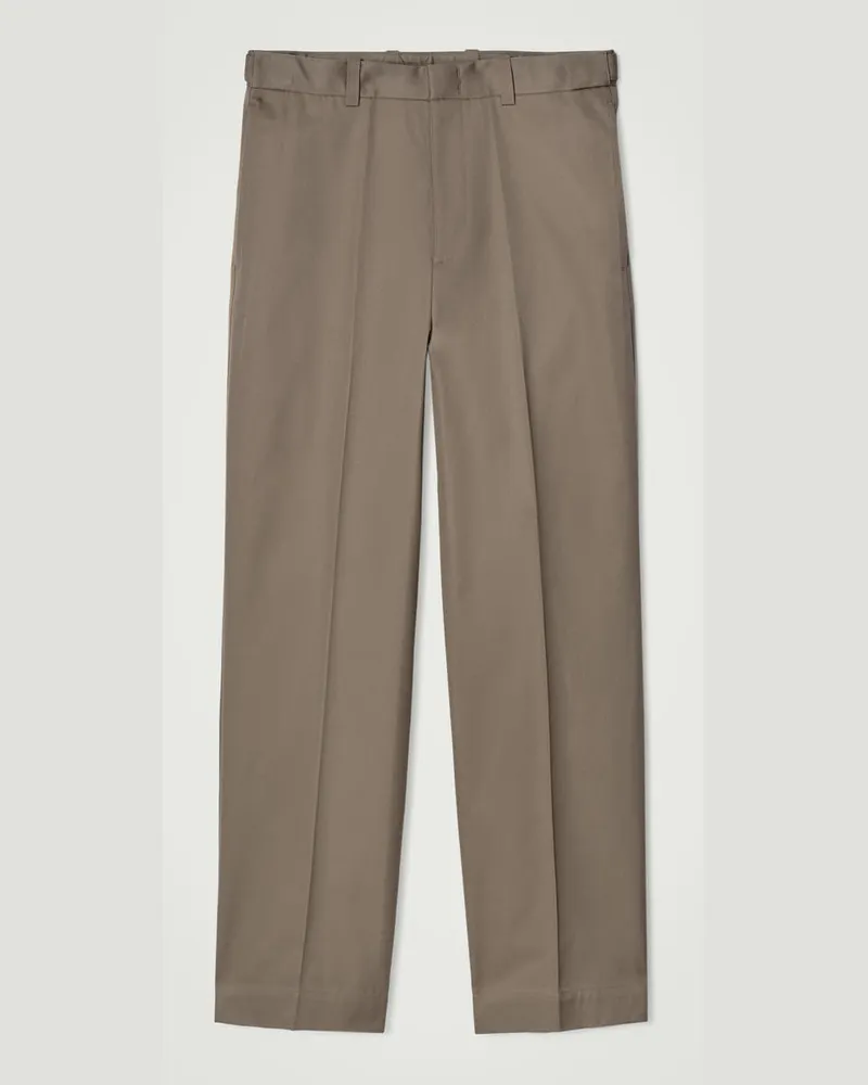 COS Lockere Baumwollhose Mit Geradem Bein Beige